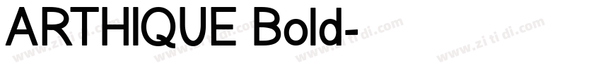 ARTHIQUE Bold字体转换